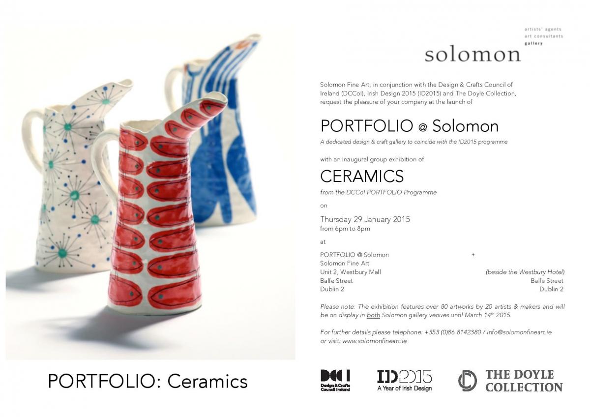 Portfolio Ceramics @ Solomon Gallery, Dublin, Ireland 2015